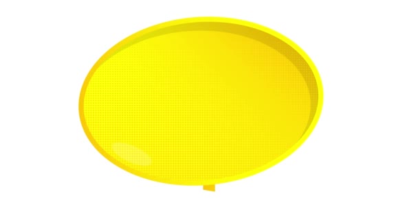 Mighty word on yellow speech bubble. - Footage, Video