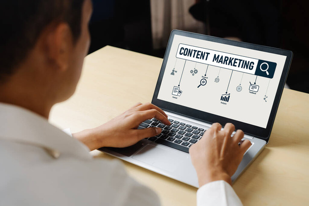 Content marketing for modish online business and e-commerce marketing strategy - Fotoğraf, Görsel