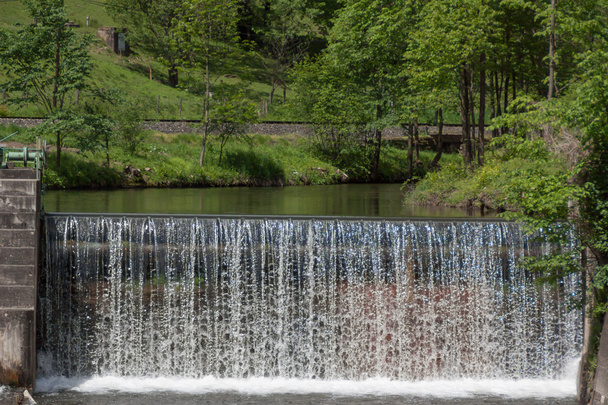 Wodospad - woda - rzeka - zapory - Zdjęcie, obraz