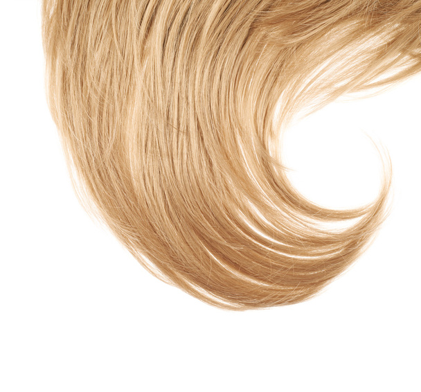 Odłamka włosa na białym - Zdjęcie, obraz