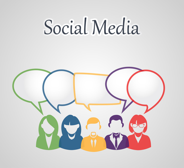 Social media people group - Vector, Image