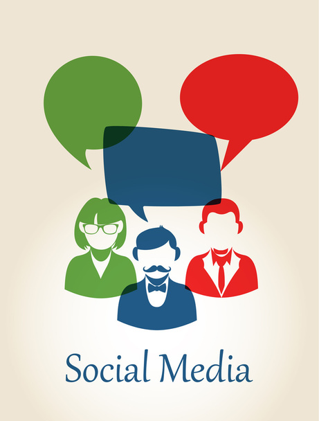 Sosyal medya insanlar kavramı - Vektör, Görsel