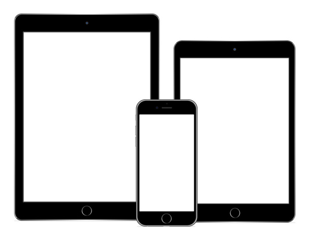 Apple Ipad air and Apple Iphone - Vektor, obrázek