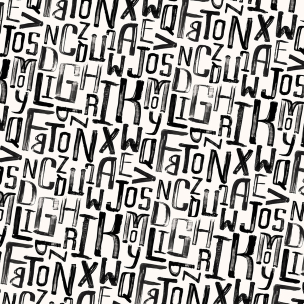Muster im Vintage-Stil, ungleichmäßige Grunge-Buchstaben von zufälliger Größe - Vektor, Bild