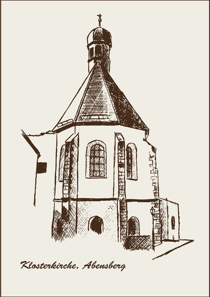 kloosterkerk Abensberg - Vector, afbeelding