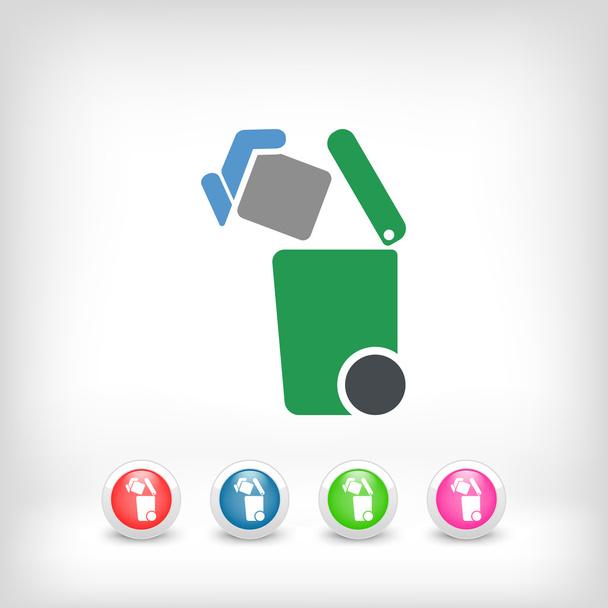 Separate waste collection icon - Vector, afbeelding