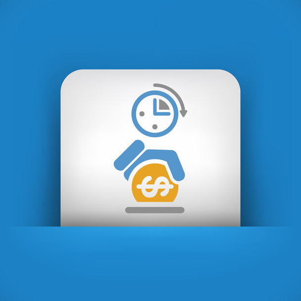 Icono de tiempo dinero
 - Vector, Imagen