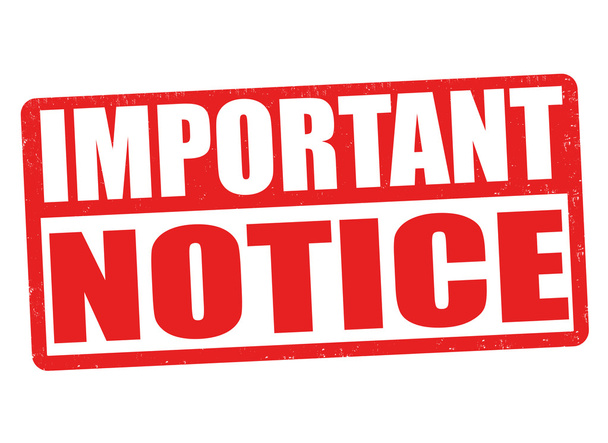 Important notice stamp - Vector, Image