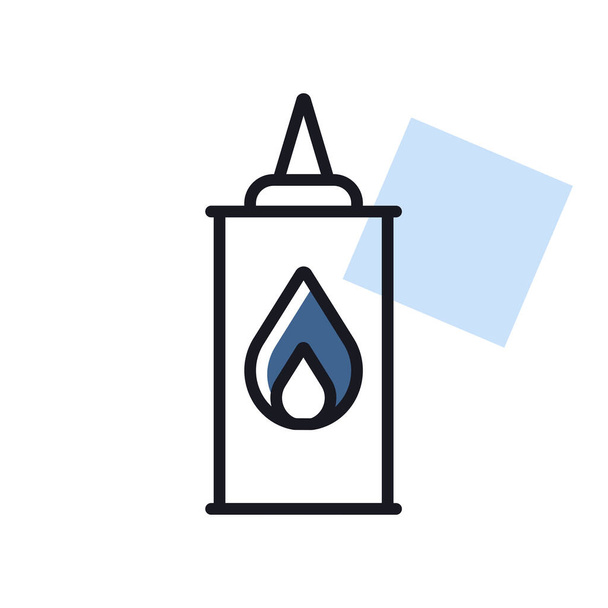 Kohleflüssigkeit-Vektor-Symbol. Grill und Grill Zeichen. Grafiksymbol zum Kochen von Webseiten und Apps Design, Logo, App, UI - Vektor, Bild