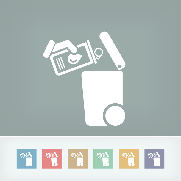 Icono separado de recogida de residuos - Vector, Imagen