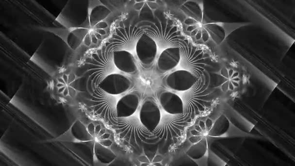 Black and White background for playing video jockey, VJ. Psychedelic abstraction for hypnosis. - Footage, Video