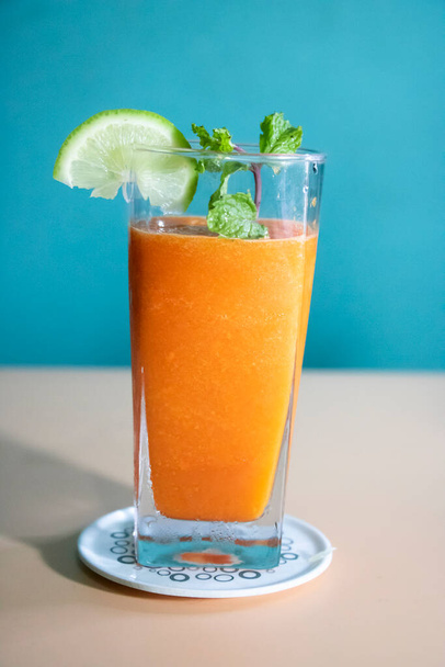 carrot juice photograph decorated design - Фото, изображение