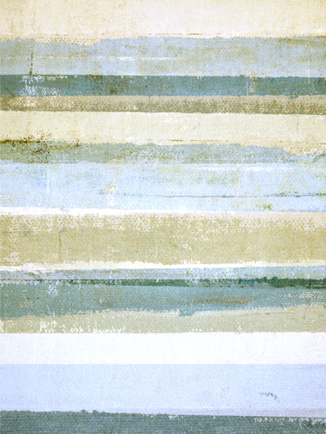 Beige en blauw abstracte kunst schilderij - Foto, afbeelding