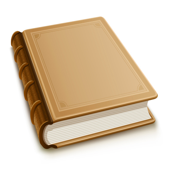 Old book with blank cover - Vector, Imagen