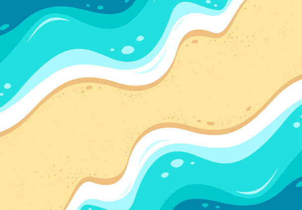 sandy beach summer background vector design - Διάνυσμα, εικόνα