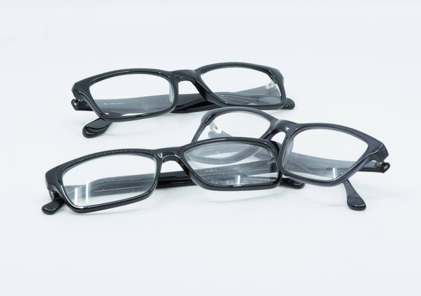 optical glasses with frame as visual aid for nearsightedness or farsightedness - Photo, Image