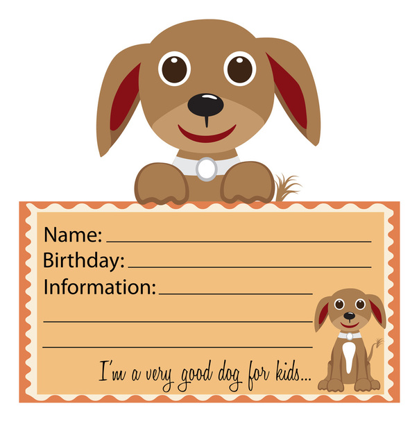 Adoptar tarjeta de perro
 - Vector, Imagen