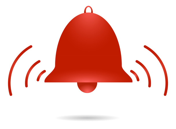 Rood alarmklok - Vector, afbeelding