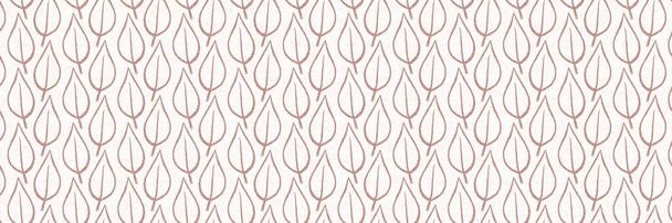 Gender neutral foliage leaf seamless raster border. Simple whimsical 2 tone pattern. Kids nursery wallpaper or scandi all over print - Photo, Image