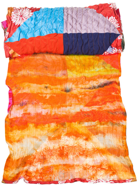hedvábné Batikované a patchwork šátek, samostatný - Fotografie, Obrázek