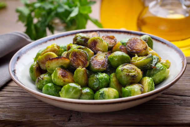 Brussels Sprouts roasted with olive oil - Photo, Image