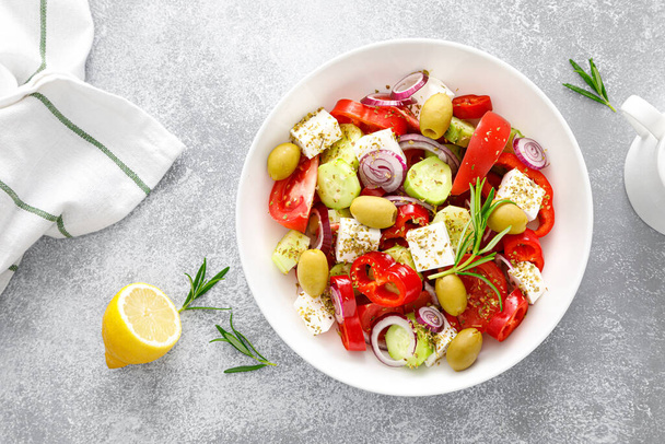 Greek salad. Healthy food. Mediterranean diet - Valokuva, kuva