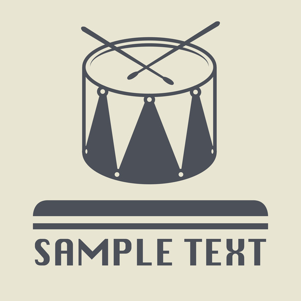 Drum icon or sign - Vector, Image