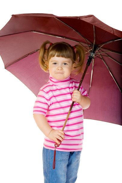 Little funny girl with umbrella - Fotografie, Obrázek