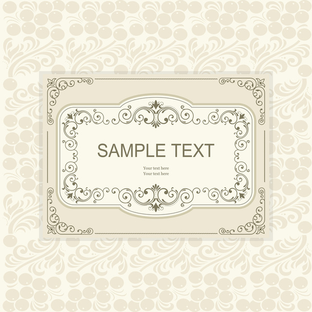 vintage frame on eastern European traditional seamless pattern w - Vector, Image