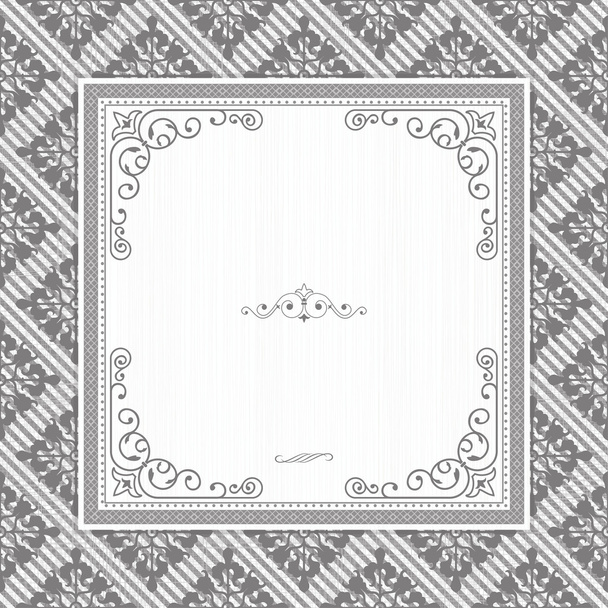 Vintage frame on seamless tweed pattern - ベクター画像