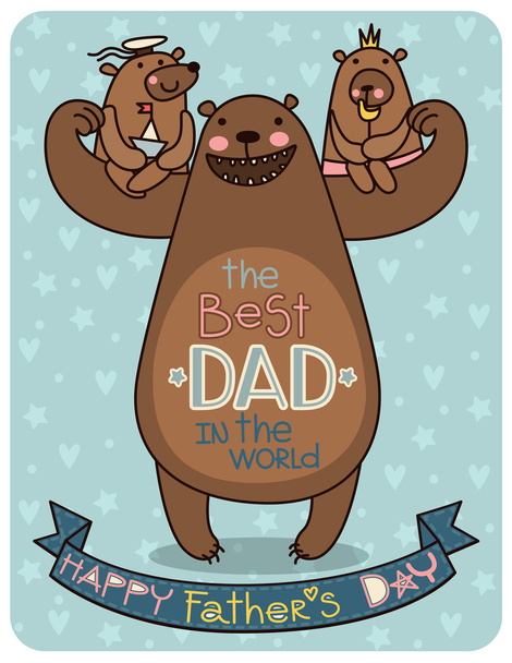 Father's Day illustration.Illustrator eps10 - Vector, Image