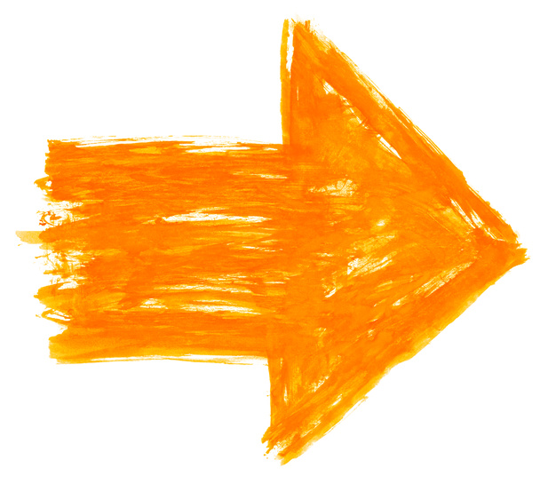 orangefarbenes Pfeilzeichen - Foto, Bild