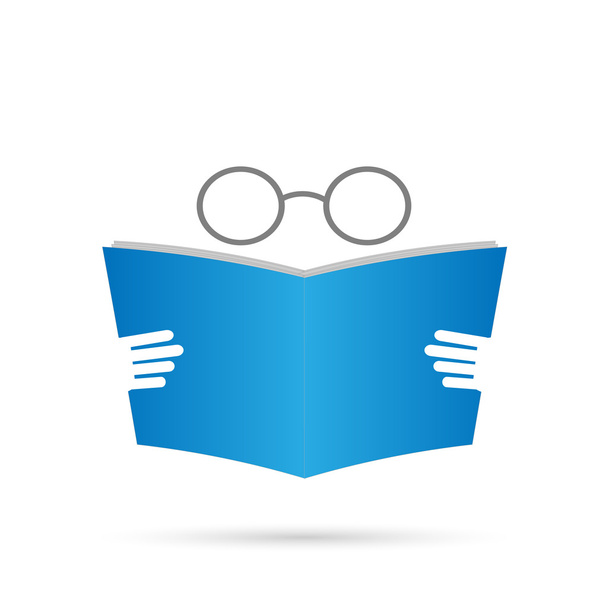 Livro e óculos ilustração
 - Vetor, Imagem