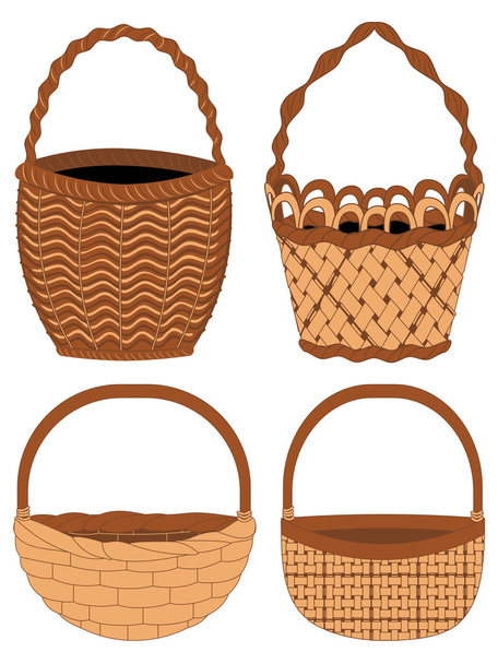 Set of Baskets - Vector, Image