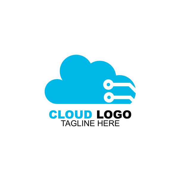 modello di design icona vettoriale logo cloud computing - Vettoriali, immagini