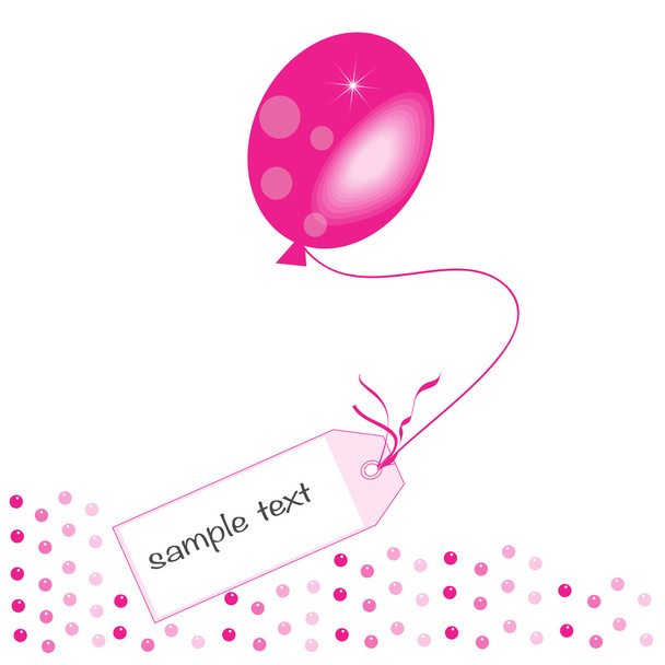 Pink message ballon vector background - Vector, Image
