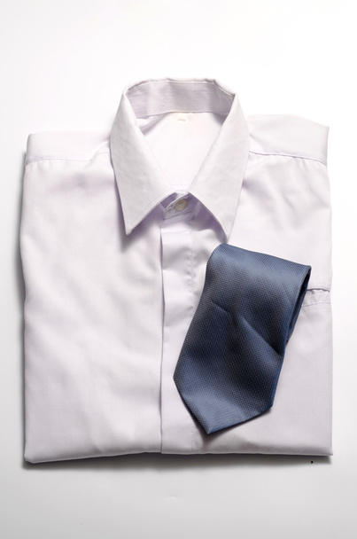 white shirt with blue tie - Photo, Image