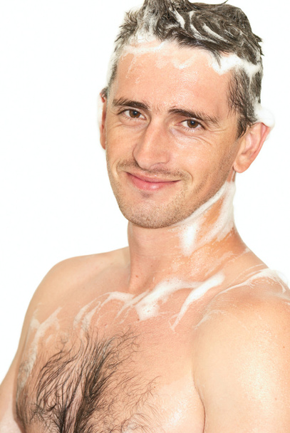 Hombre en ducha
 - Foto, imagen