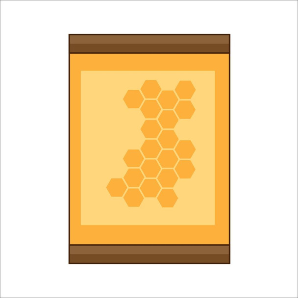 Honing frame met kammen op witte achtergrond - Vector, afbeelding