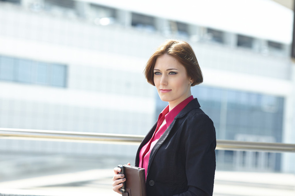 Portrait Businesswoman with notebook - Photo, Image
