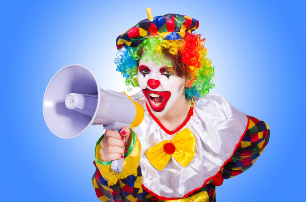 Clown con altoparlante
 - Foto, immagini