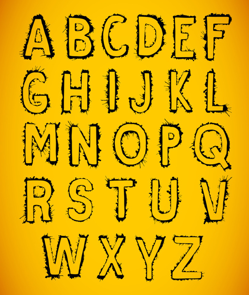 Litery alfabetu wektor z akwarela lub atrament plamy - Wektor, obraz