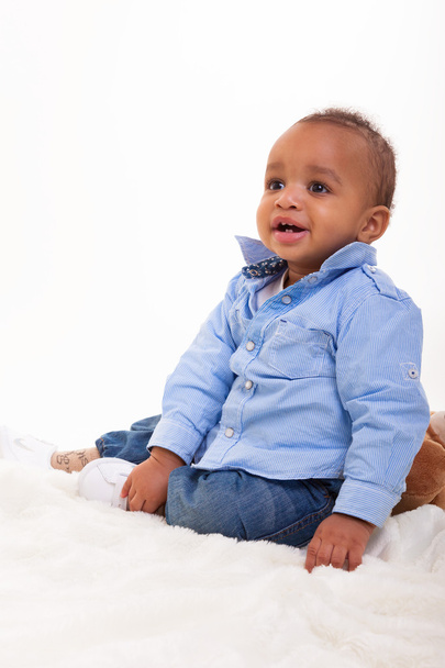Cute african american baby boy - Fotoğraf, Görsel