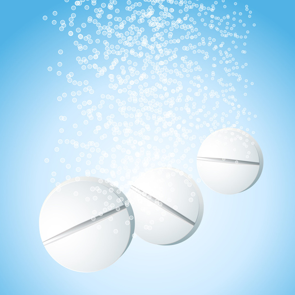 Pills with bubbles - Vector, Image