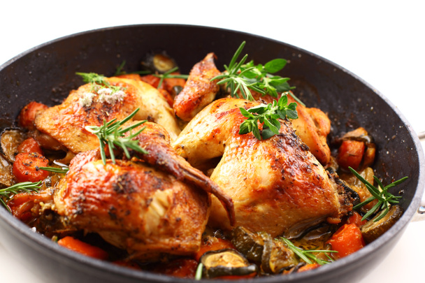 Roasted chicken with vegetable - Photo, Image