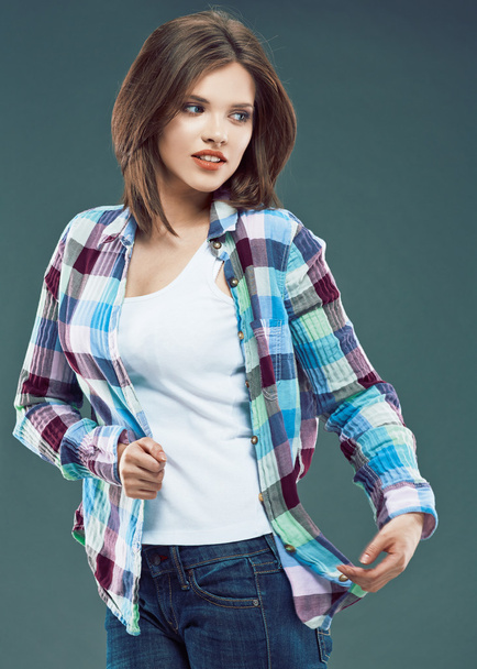 Woman in casual clothing - 写真・画像