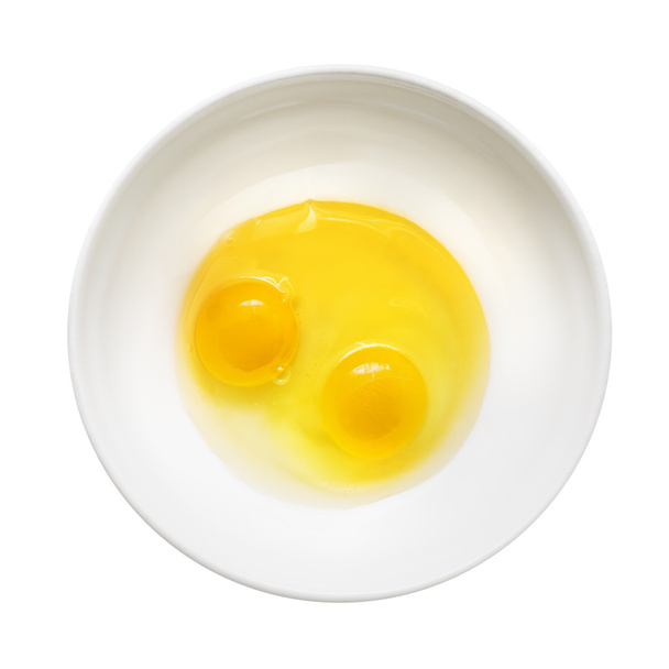 Два сырых яйца
. - Фото, изображение