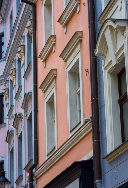 Colorful facades of the palaces in Bratislava historic center, Slovakia - Fotografie, Obrázek