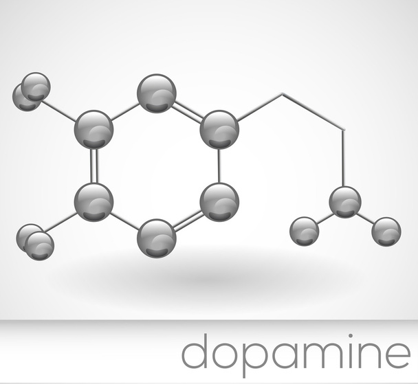 Modell des Moleküls Dopamin. - Vektor, Bild