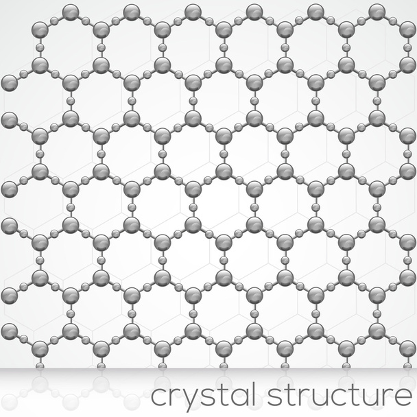 Μοριακό μοντέλο της δομής κρυστάλλου - Διάνυσμα, εικόνα